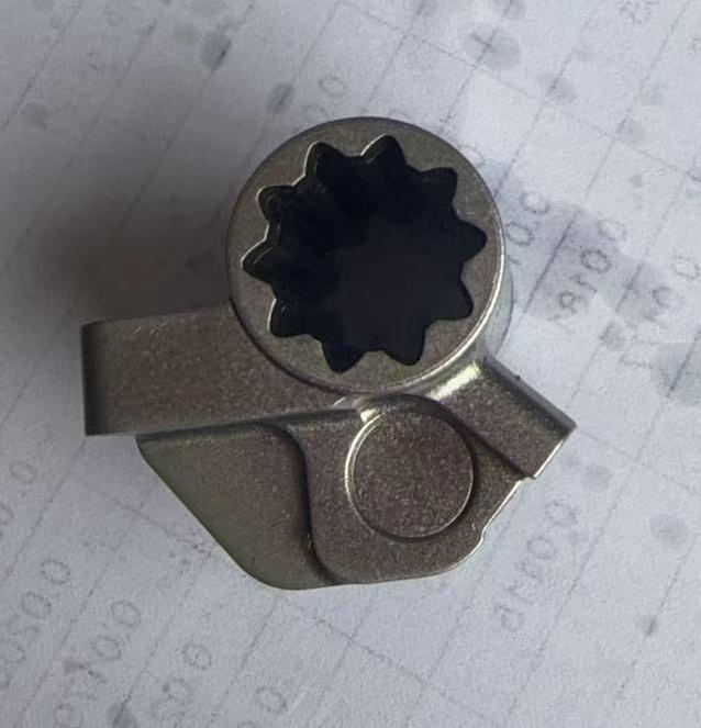 Stainless steel MIM part with internal spline and cam profile — metal injection molding component